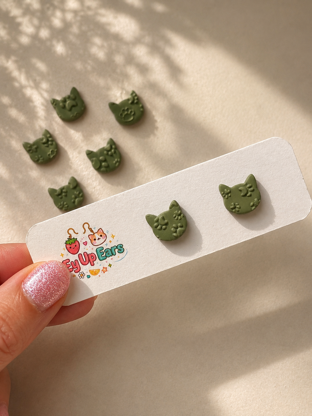 Cat Paw Stud Earrings