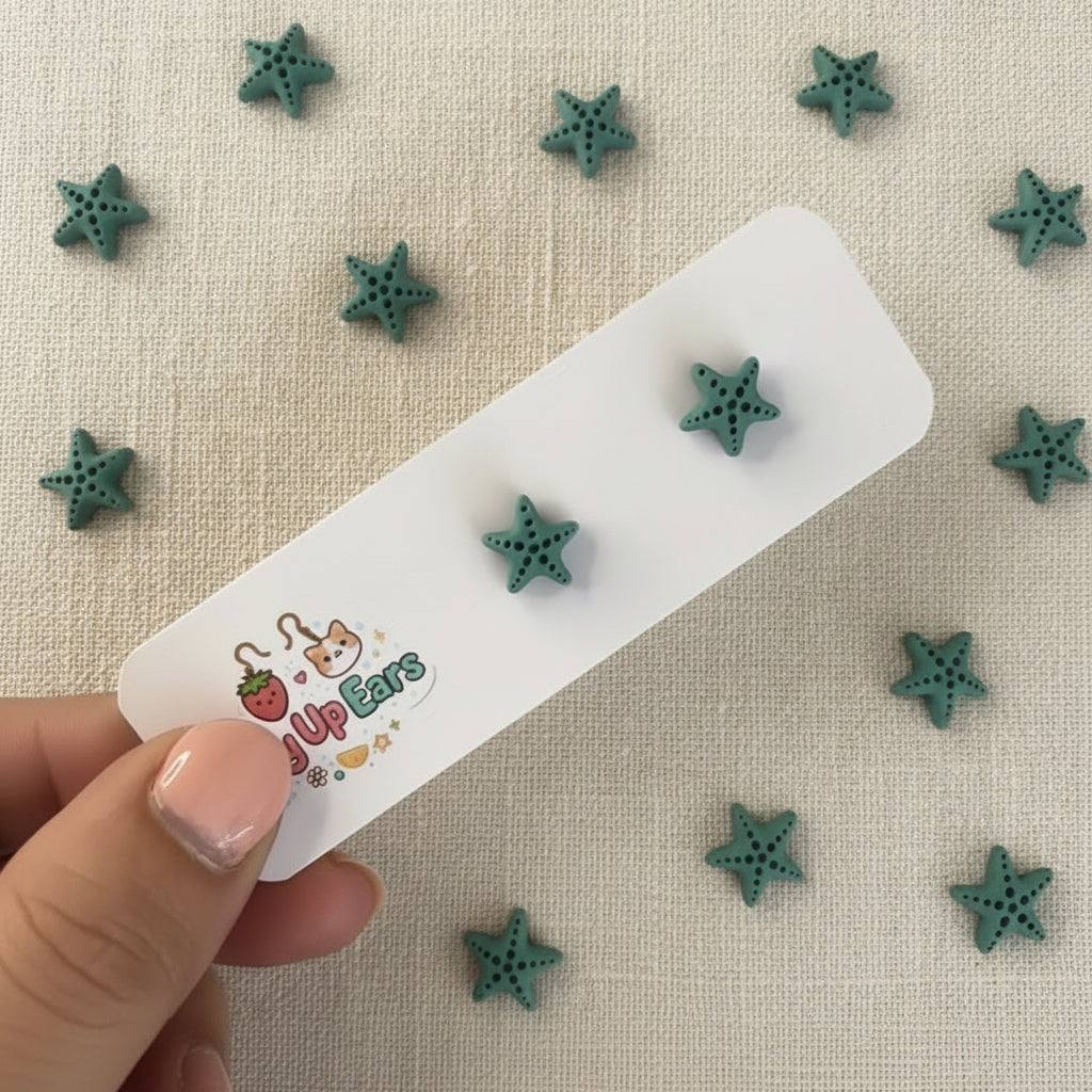 Starfish Mini Stud Earrings- Beach inspired  - Seaside - Summer Stud Collection